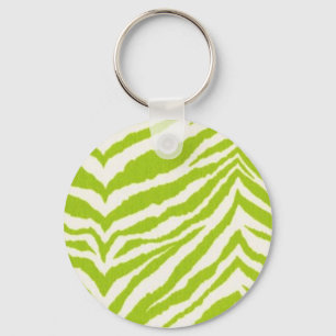 Limoen en witte Zebra Sleutelhanger