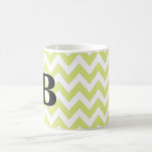 Limoen en zwarte Chevron Monogram Mok (Center)
