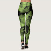 Limoen en zwarte Leggings (Achterkant)