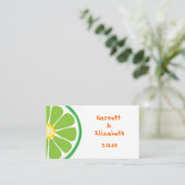 Limoen Fiesta Place Cards of Save the Date Inserts Plaatskaartje (Staand voorkant)