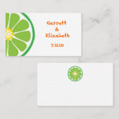 Limoen Fiesta Place Cards of Save the Date Inserts Plaatskaartje (Voorkant / Achterkant)