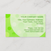 Limoen Fizz-sjabloonbellen voor visitekaartjes (Achterkant)