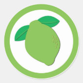 Limoen flavour cirkel sticker labels (Voorkant)