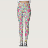 Limoen Floral Arabic Pattern Leggings (Voorkant)
