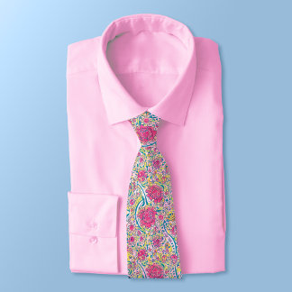 Limoen Floral Arabic Pattern Stropdas