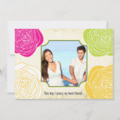 Limoen Foto Ranunculus Roos ModernTypografie Kaart (Achterkant)