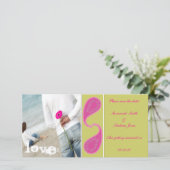 Limoen & Framboos Paisley Bewaar de Datum Jouw fo Save The Date (Staand voorkant)