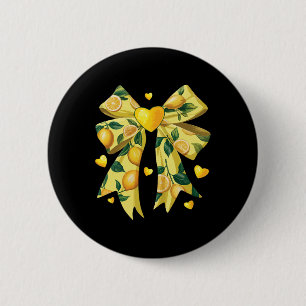 Limoen Fruit Coquette Strik voor Vrouwen Meisjes Z Ronde Button 5,7 Cm