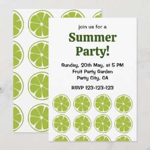 Limoen Fruit Green Limoen Summer Party Kaart