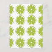 Limoen Fruit Groen Limoen Patroon Briefkaart (Voorkant)