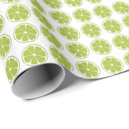 Limoen Fruit Groen Limoen Patroon Cadeaupapier