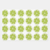 Limoen Fruit Groen Limoen Patroon Inpakpapier Vel (Voorkant)