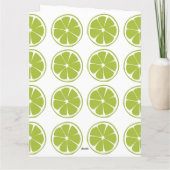 Limoen Fruit Groen Limoen Patroon Kaart (Achterkant)