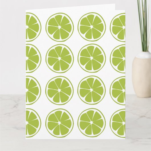 Limoen Fruit Groen Limoen Patroon Kaart (Voorkant)