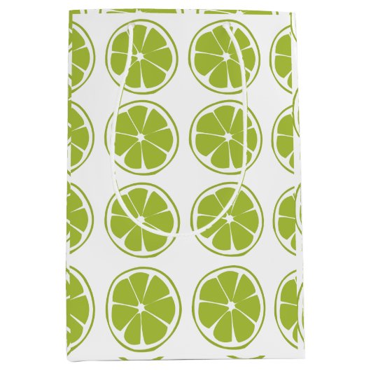 Limoen Fruit Groen Limoen Patroon Medium Cadeauzakje (Voorkant)