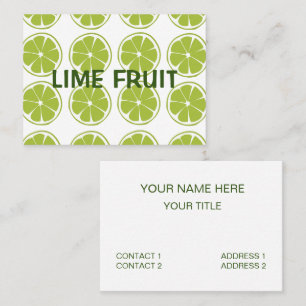 Limoen Fruit Groen Limoen Patroon Visitekaartje