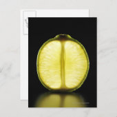 Limoen,Fruit,Zwarte achtergrond Briefkaart (Voorkant / Achterkant)