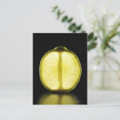 Limoen,Fruit,Zwarte achtergrond Briefkaart (Staand voorkant)
