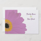 Limoen & Fuchsia Gerber Daisy Wedding Invitation Kaart (Achterkant)