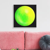 Limoen Galaxy Orb – Limoen en Neon Green Canvas Pr (Insitu (Woonkamer))