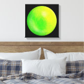 Limoen Galaxy Orb – Limoen en Neon Green Canvas Pr (Insitu (Slaapkamer))