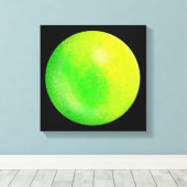 Limoen Galaxy Orb – Limoen en Neon Green Canvas Pr (Insitu (Houten vloer))