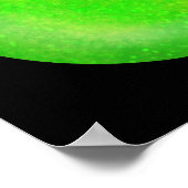 Limoen Galaxy Orb – Limoen en Neon Green Marble Pr Poster (Hoek)