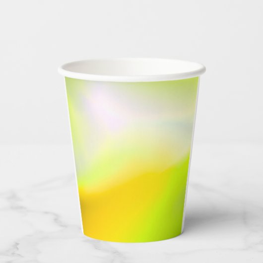 Limoen Geel papier beker (Achterkant)