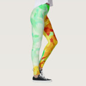 Limoen gele verfplaat leggings (Rechts)
