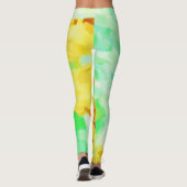 Limoen gele verfplaat leggings (Achterkant)