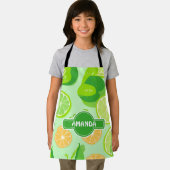 Limoen Geometrisch kleurrijk gepersonaliseerd patr Schort (Insitu)