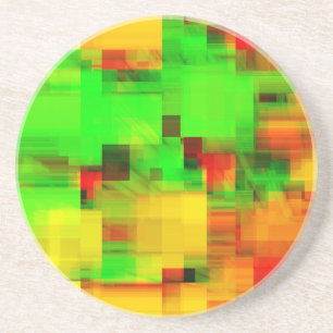 Limoen Geometrisch ontwerp Zandsteen Onderzetter