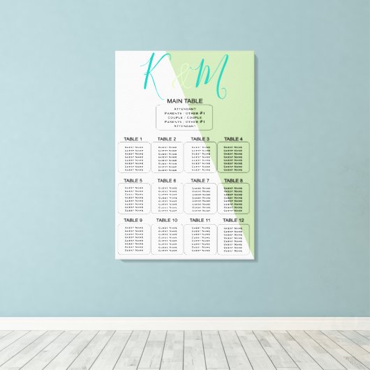 Limoen Geometrische magnificante minimalistische b Canvas Afdruk (Insitu (Houten vloer))