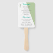 Limoen Geometrische magnificante minimalistische b Handwaaier (Achterkant)