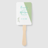 Limoen Geometrische magnificante minimalistische b Handwaaier (Voorkant)