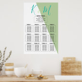 Limoen Geometrische magnificante minimalistische b Poster (Keuken)