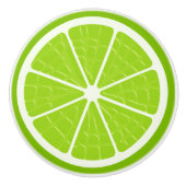 Limoen gestileerde vruchtensap keramische knop (Voorkant)