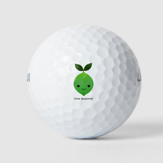 Limoen Geweldige Kawaii Limoen Golfballen (Voorkant)