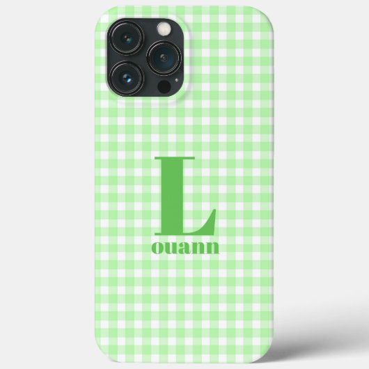 limoen gingham Case-Mate iPhone case (Achterkant)