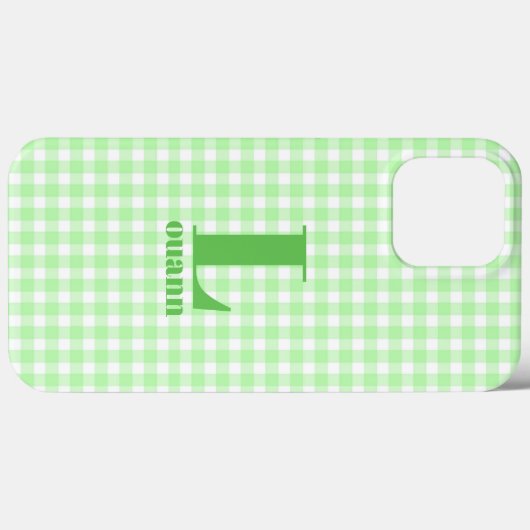 limoen gingham Case-Mate iPhone case (Achterkant (horizontaal))
