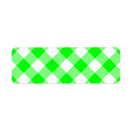 Limoen Gingham Etiket (Voorkant)