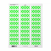 Limoen Gingham Etiket (Full Sheet)