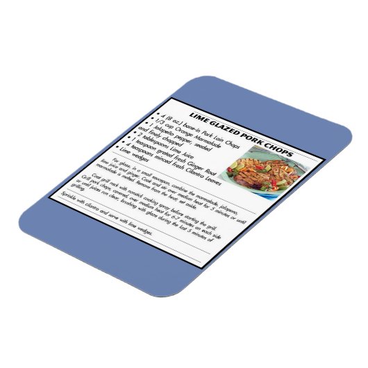 Limoen Glazed Pork Chops Magneet (Linkerzijde)