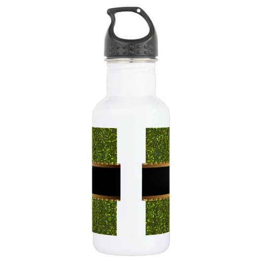 Limoen Glitter Sequin Disco 32 oz. Waterfles (Achterkant)