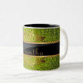 Limoen Glitter Sequin Disco Glitz Coffee Mok Cup (Voorkant rechts)