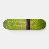 Limoen Glitter Sequin Disco Old School Skateboard (Horizontaal)