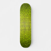 Limoen Glitter Sequin Disco Old School Skateboard (Voorkant)