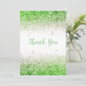  Limoen Glitter Simple Modern-bedankt-kaart Bedankkaart (Staand voorkant)