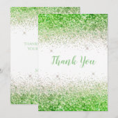  Limoen Glitter Simple Modern-bedankt-kaart Bedankkaart (Voorkant / Achterkant)