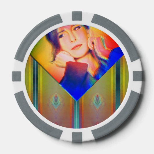 Limoen Glow Fashionista Poker Chips (Voorkant)
